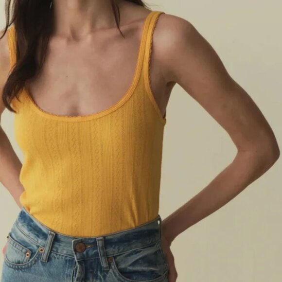 Doen Yellow Tank Top - Picture 1 of 15